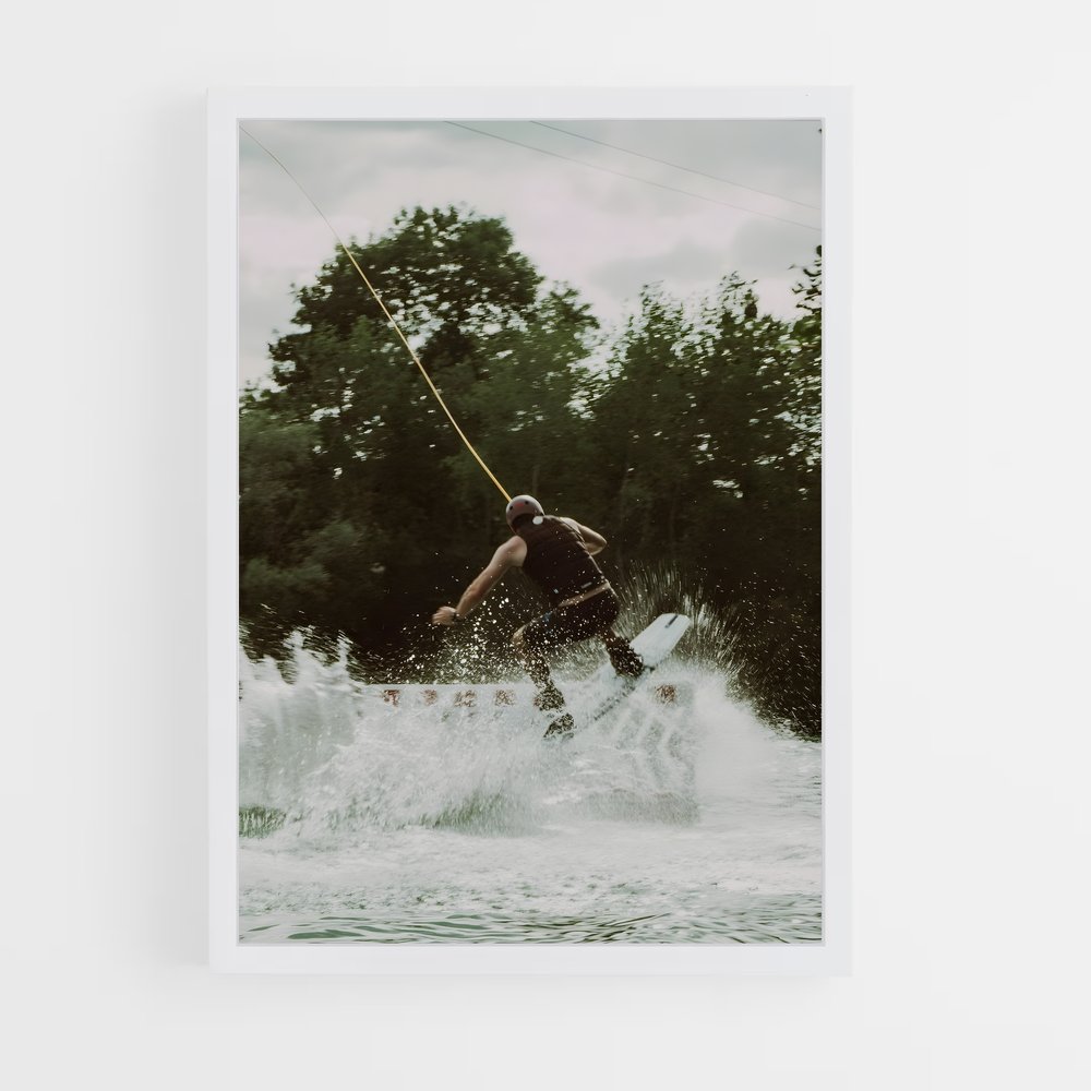 Poster Glisse et Vitesse – affiche Wakeboarding (vue 3)